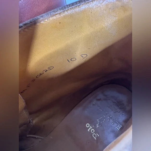 Polo Ralph Lauren Ankle Boots Men’s size 10D Brown Leather - Picture 7 of 9